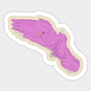 Paint Bird Outline Sticker